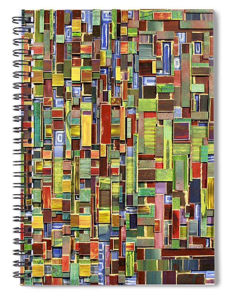 Abstract Art Spiral Notebook featuring the painting Advice From Dead Relatives In Dreams by Bobby Zeik