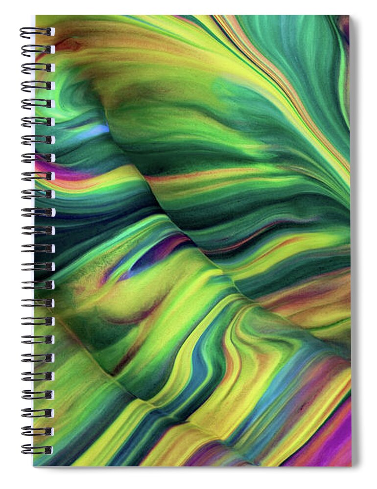 Abstract Spiral Notebook featuring the photograph Aegean Wave by Patti Schulze