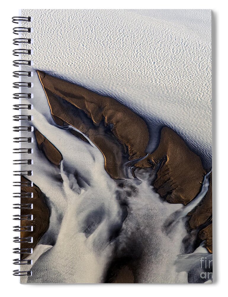 Thosa Spiral Notebook featuring the photograph Aerial photo thjosa iceland by Gunnar Orn Arnason