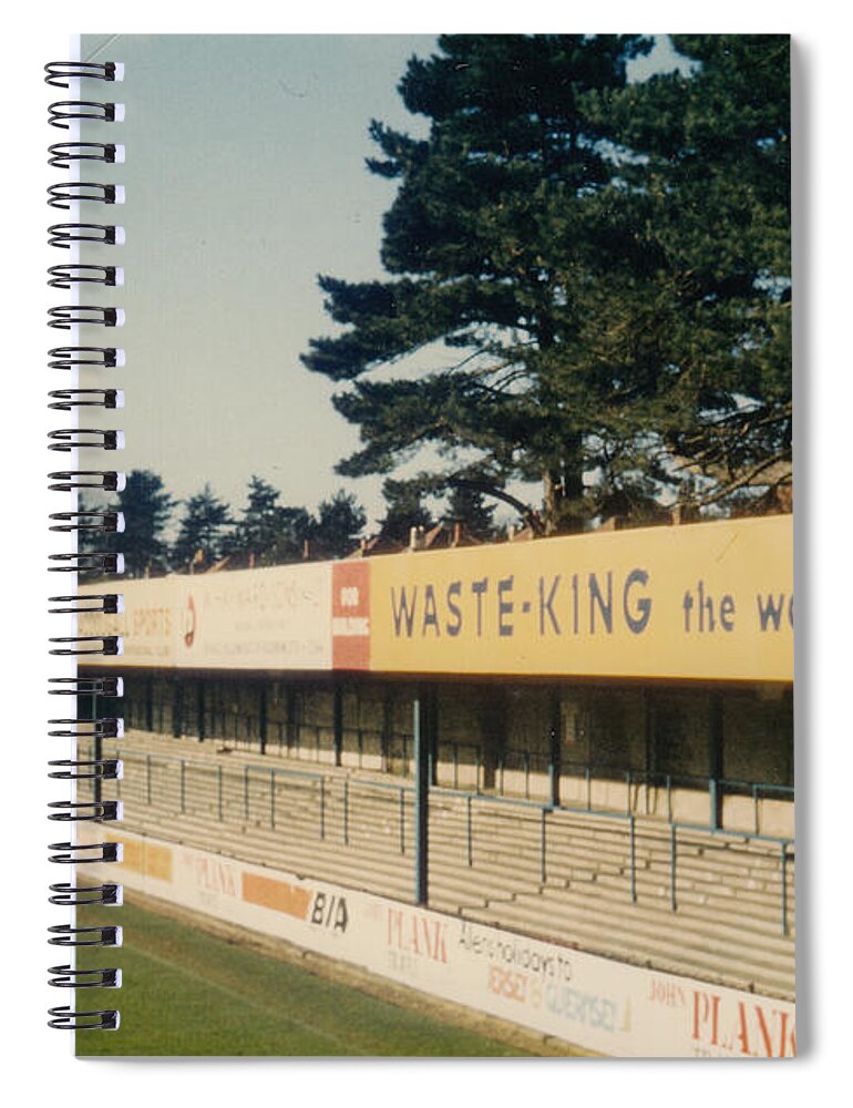 Afc Bournemouth Spiral Notebook featuring the photograph AFC Bournemouth - Dean Court - NW Littledown Avenue Terrace 1 - 1980's by Legendary Football Grounds
