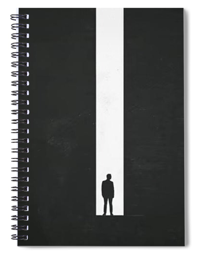 Afraid To Enter Spiral Notebook featuring the painting Afraid To Enter by Archangelus Gallery