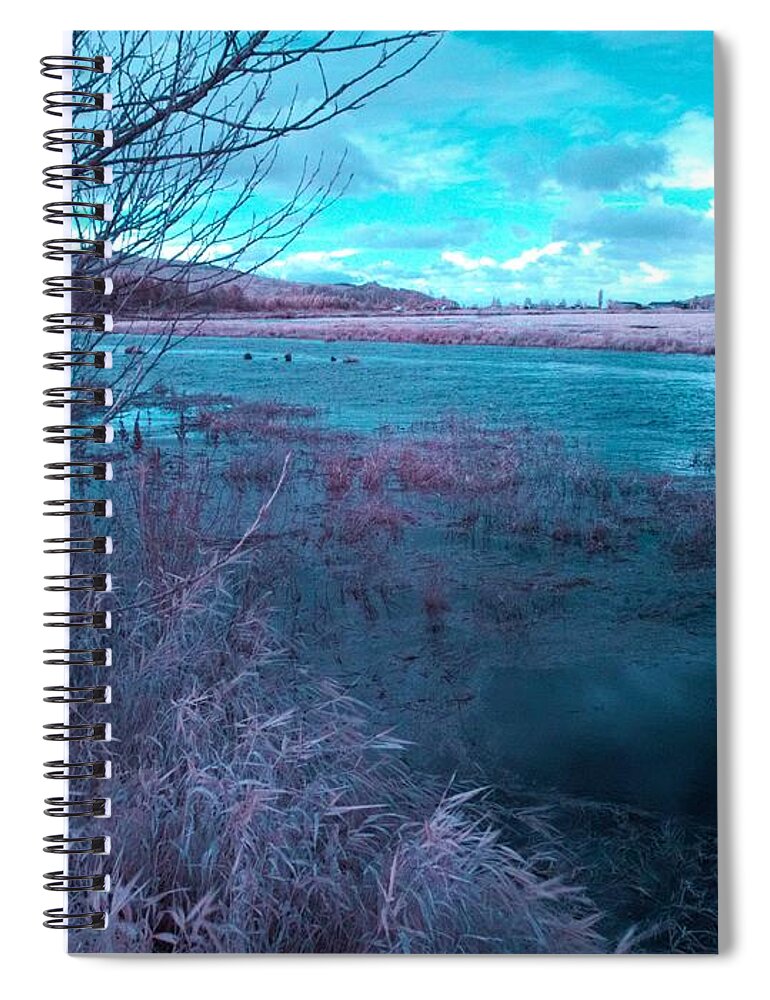 Surreal Spiral Notebook featuring the photograph After Storm Surrealism by Chriss Pagani