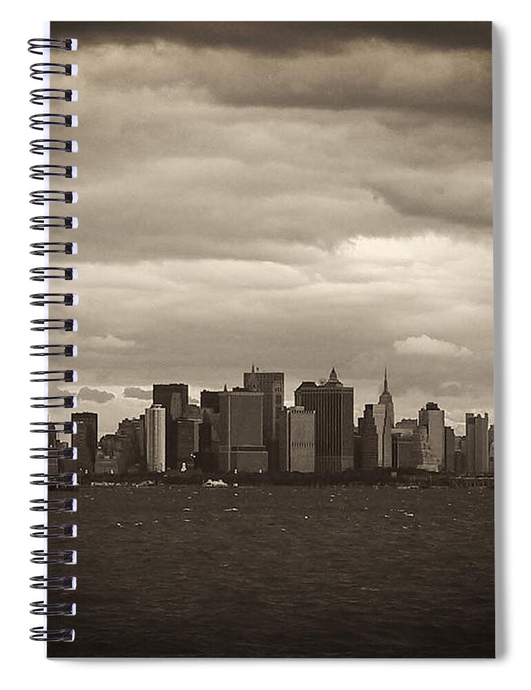 9/11 Spiral Notebook featuring the photograph After The Attack by Frank Winters