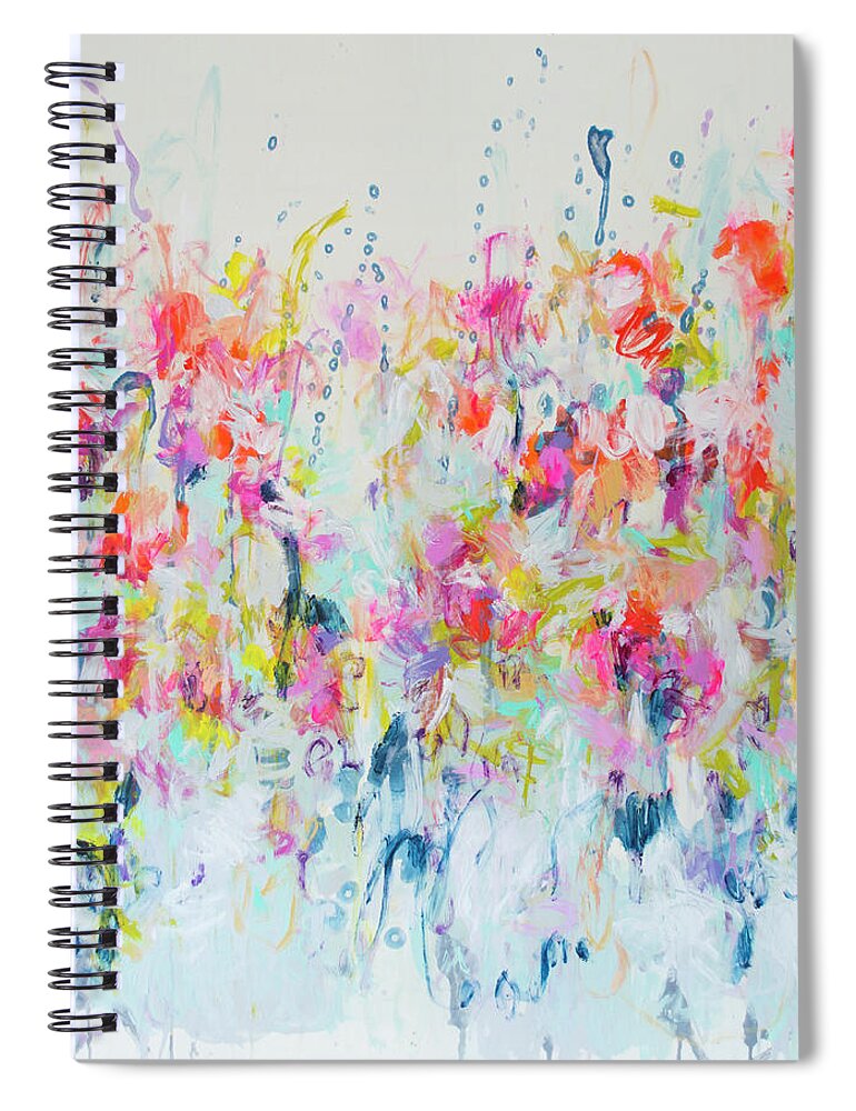 Abstract Spiral Notebook featuring the painting After the Flood by Claire Desjardins