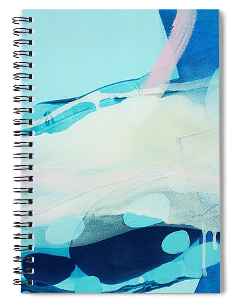 Abstract Spiral Notebook featuring the painting After the Heat by Claire Desjardins
