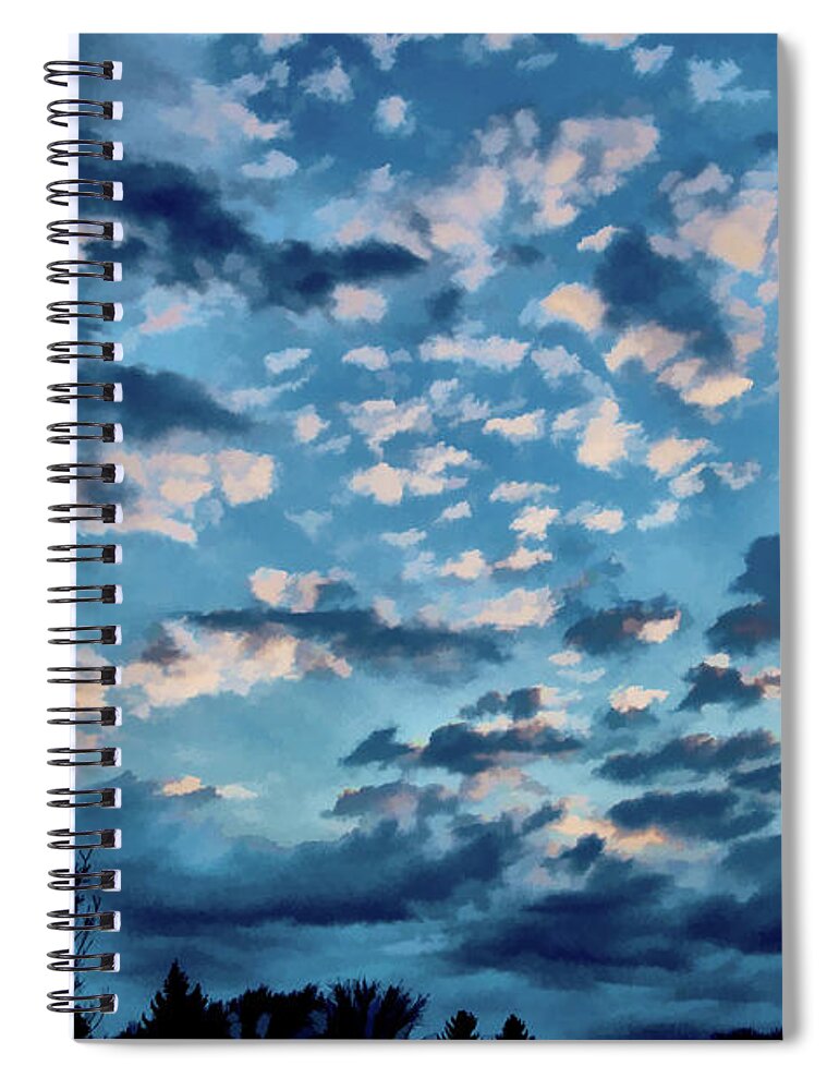 Ithaca Spiral Notebook featuring the photograph After the Sunset by Monroe Payne