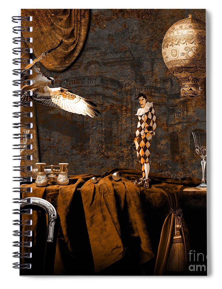 Theater Spiral Notebook featuring the digital art After theater by Alexa Szlavics
