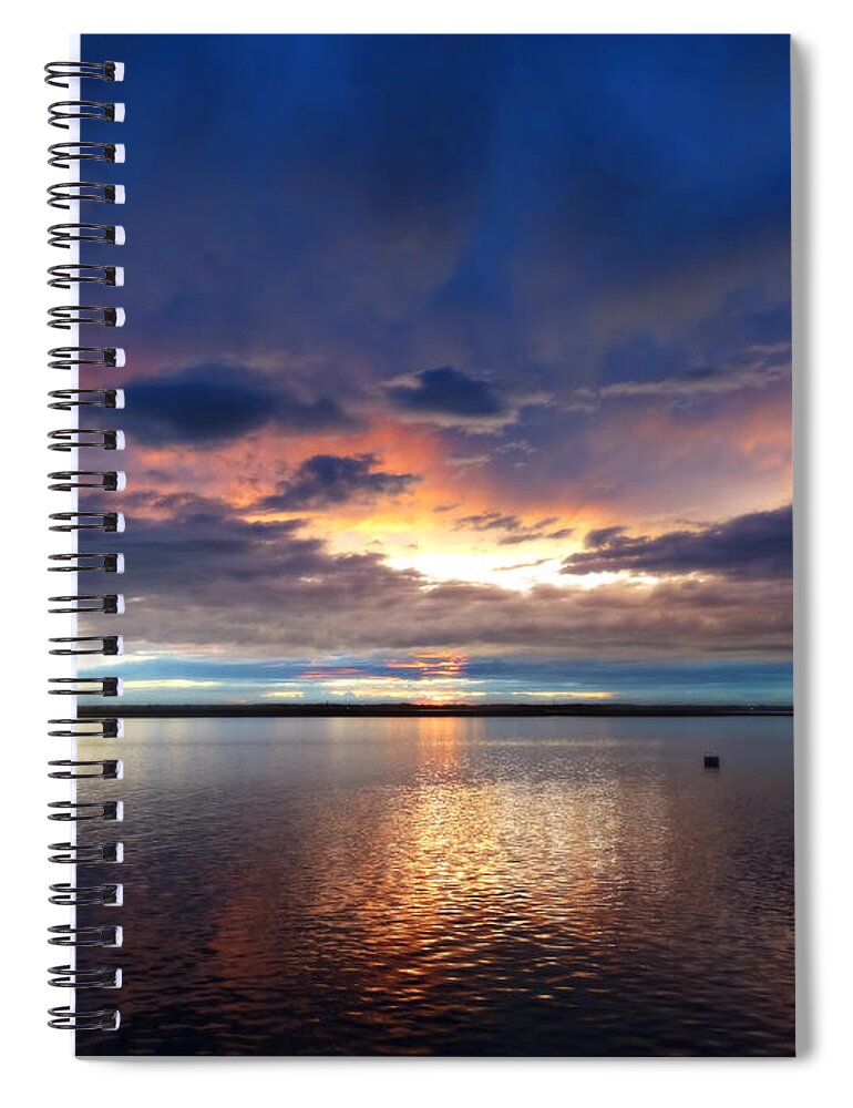 Afterglow Spiral Notebook featuring the photograph Afterglow by Dark Whimsy