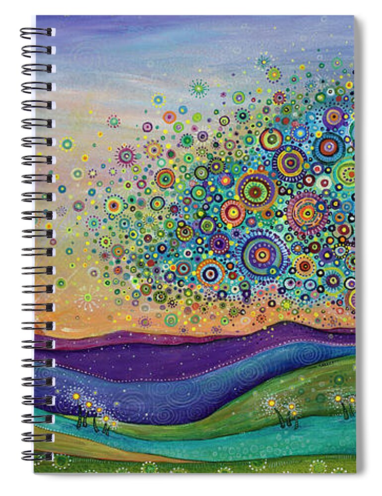 Landscape Spiral Notebook featuring the painting Afterglow - This Beautiful Life by Tanielle Childers