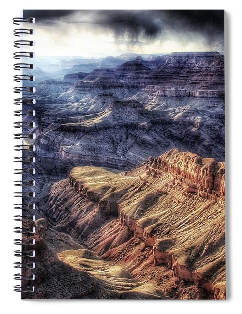 Brakob Spiral Notebook featuring the photograph Afternoon Gold by Hans Brakob