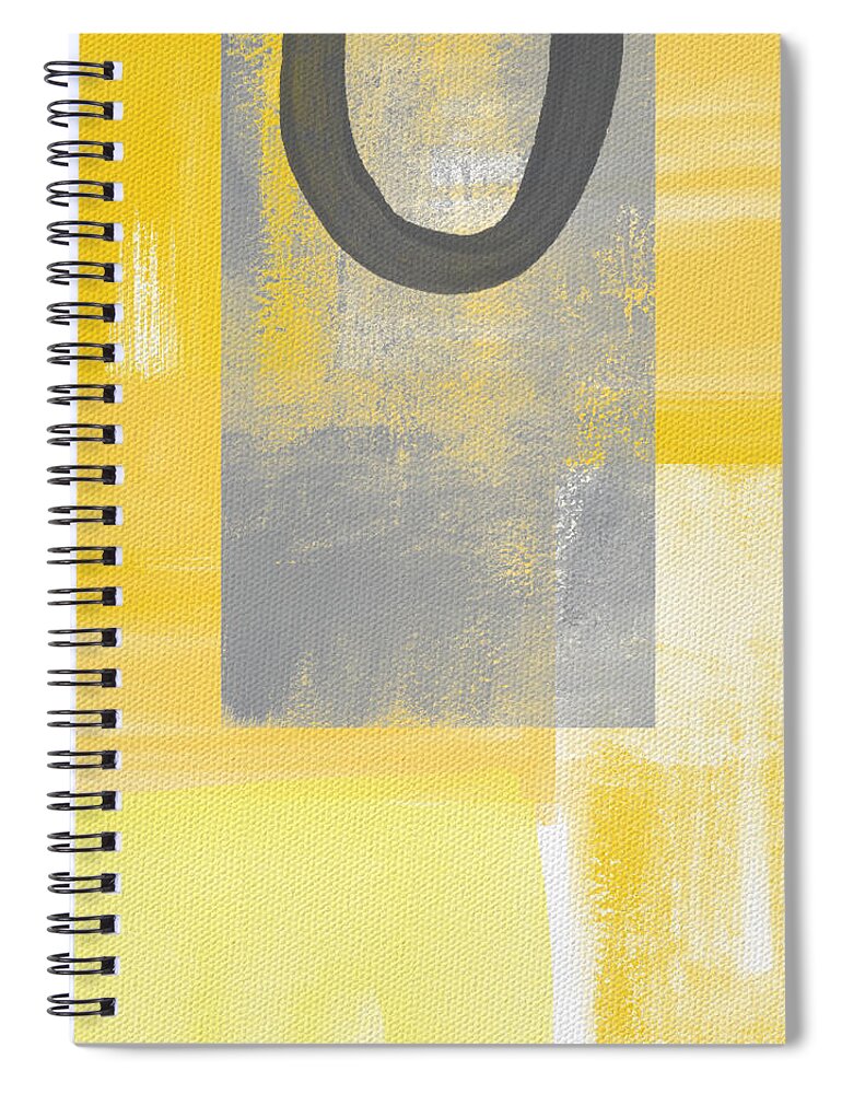 Yellow Spiral Notebook featuring the painting Afternoon Sun and Shade by Linda Woods