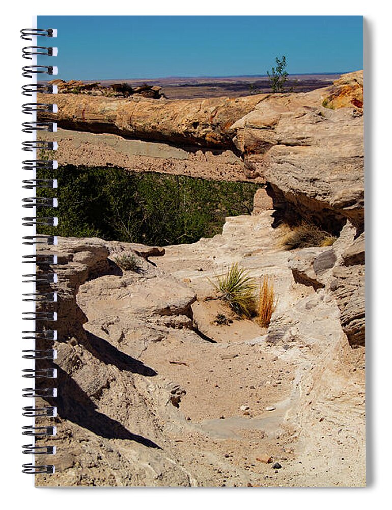 Agate Bridge Spiral Notebook featuring the photograph Agate Bridge - Petrified Forest National Park by Jeff Folger