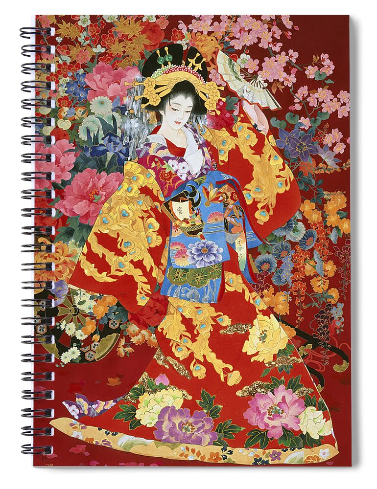 Haruyo Morita Spiral Notebook featuring the photograph Agemaki by MGL Meiklejohn Graphics Licensing