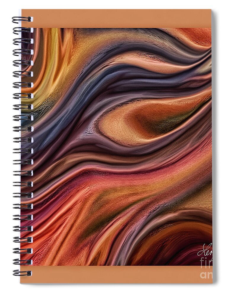 Aging Spiral Notebook featuring the digital art Aging Of Feelings by Leo Symon