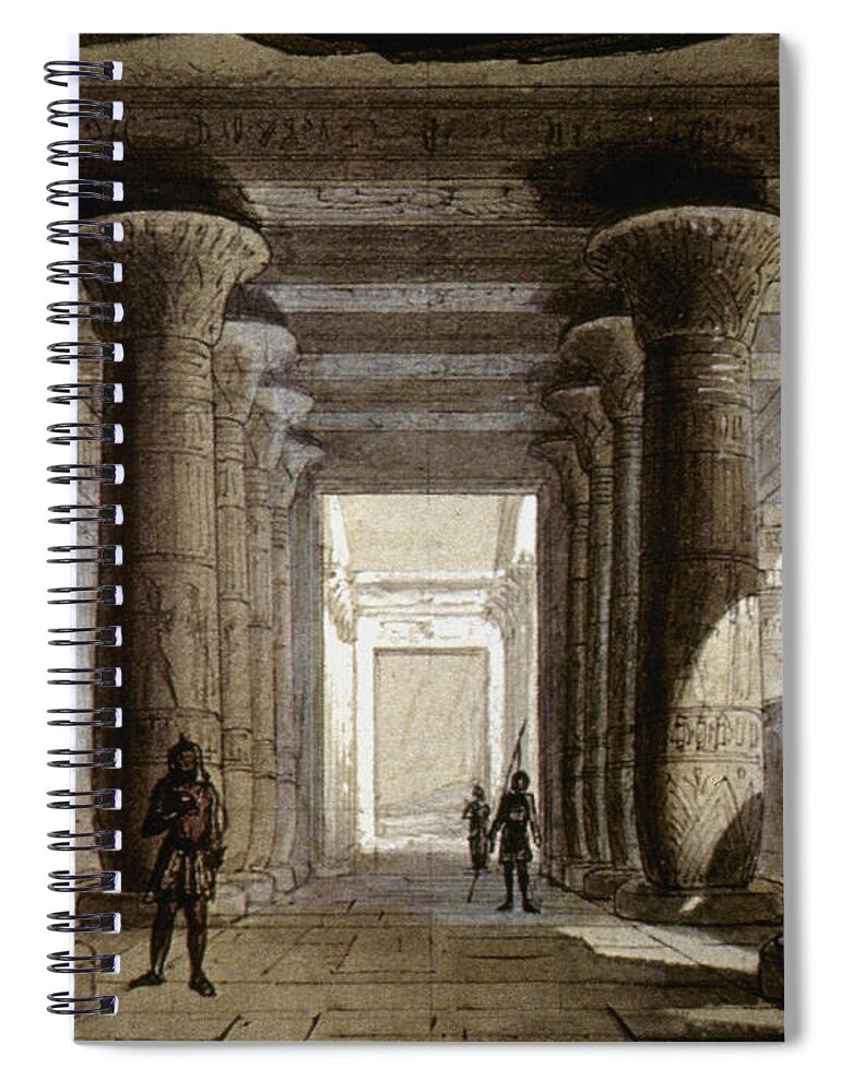 1871 Spiral Notebook featuring the photograph Aida Set, 1871 by Granger