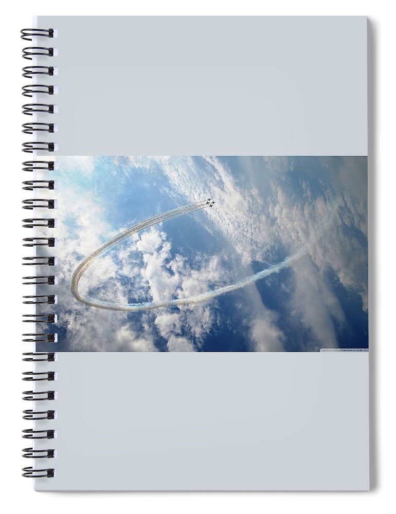 Air Show Spiral Notebook featuring the photograph Air Show by Jackie Russo