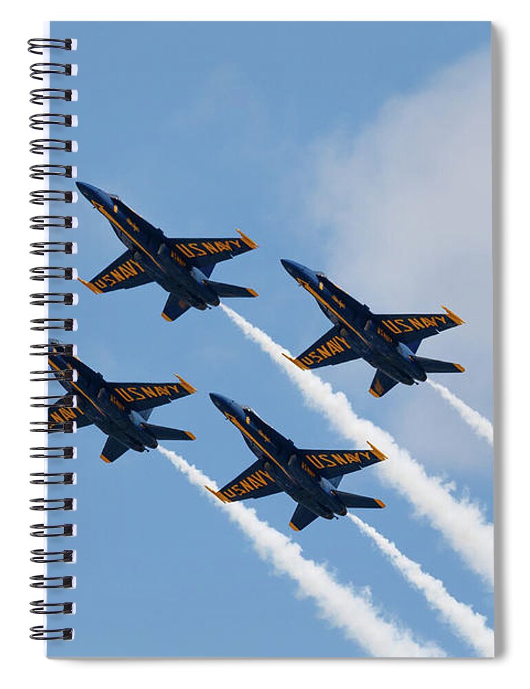 Spiral Notebook featuring the photograph Airshow 10 by Les Greenwood