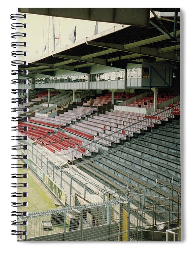 Ajax Spiral Notebook featuring the photograph Ajax Amsterdam - De Meer Stadion - South Side Main Grandstand 2 - April 1996 by Legendary Football Grounds