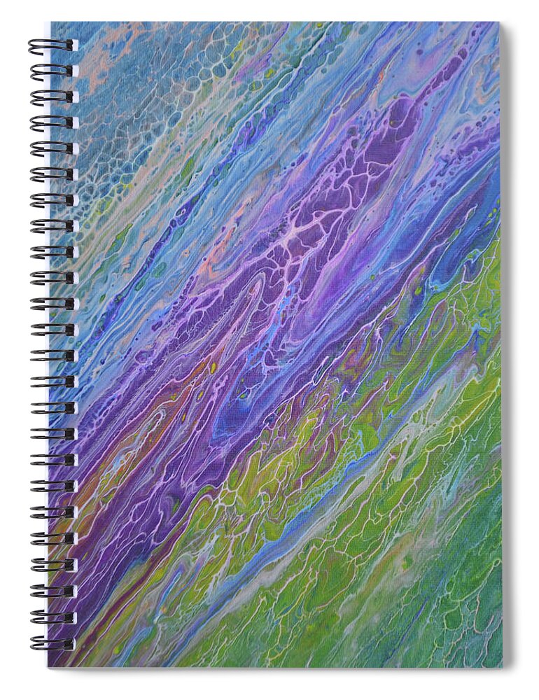 Mixed Media Spiral Notebook featuring the painting Akicita by Joanne Grant