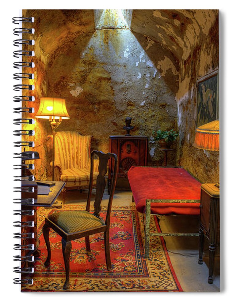 Al Capone's Jail Cell Spiral Notebook featuring the photograph Al Capones Jail Cell by Anthony Sacco
