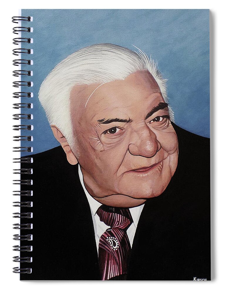 Portrait Spiral Notebook featuring the painting Elie Benyacar aka Al Mucher by Kenneth M Kirsch