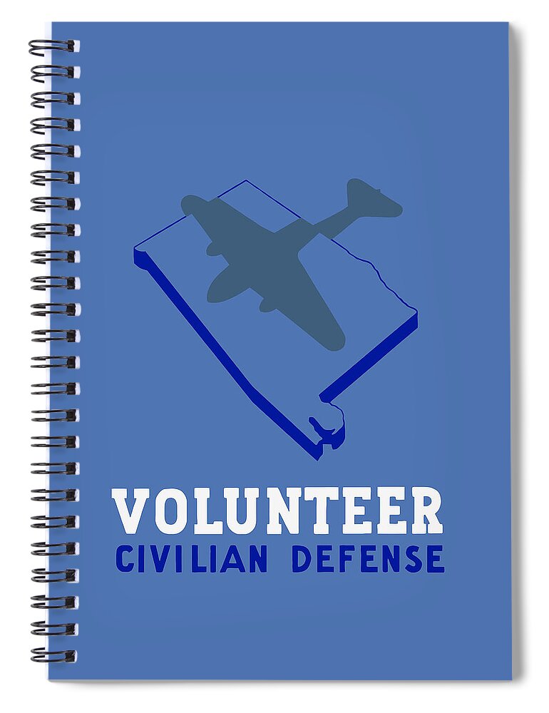 Wpa Spiral Notebook featuring the painting Alabama Civilian Defense - WPA by War Is Hell Store