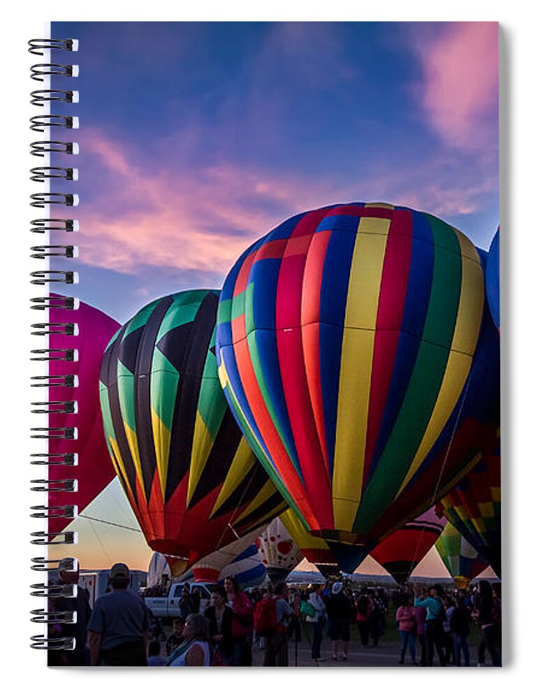 Albuquerque Spiral Notebook featuring the photograph Albuquerque Hot Air Balloon Fiesta by Ron Pate