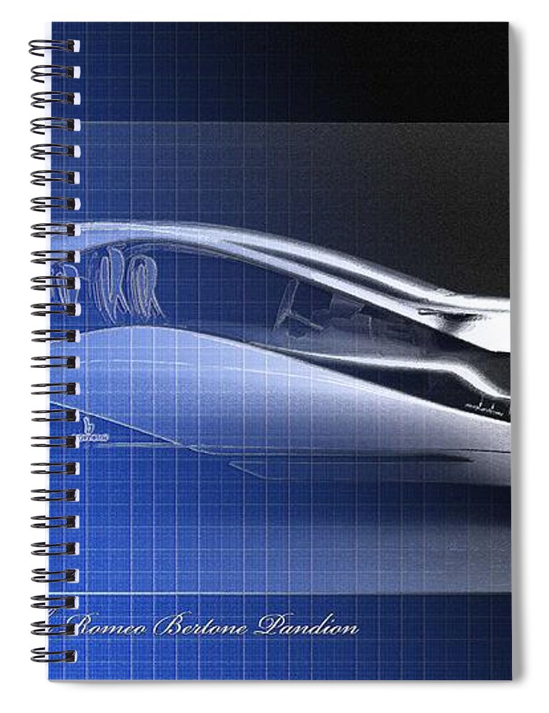 Wheels Of Fortune By Serge Averbukh Spiral Notebook featuring the photograph Alfa Romeo Bertone Pandion Concept by Serge Averbukh