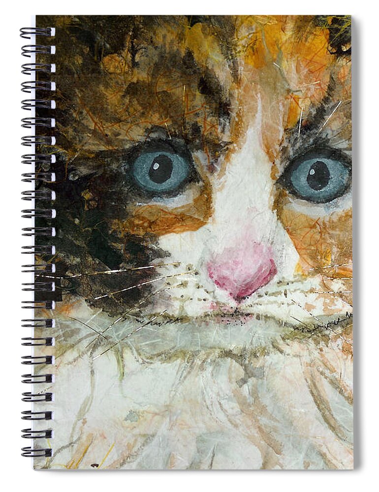 Cat Spiral Notebook featuring the painting Ali Cat 1 by Lynn Babineau