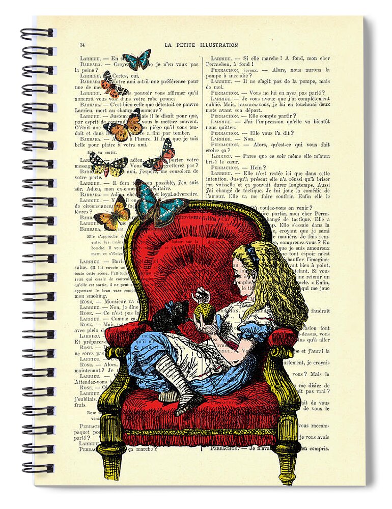 Alice Wonderland Inspired Notebook / Sketchbook / Journal