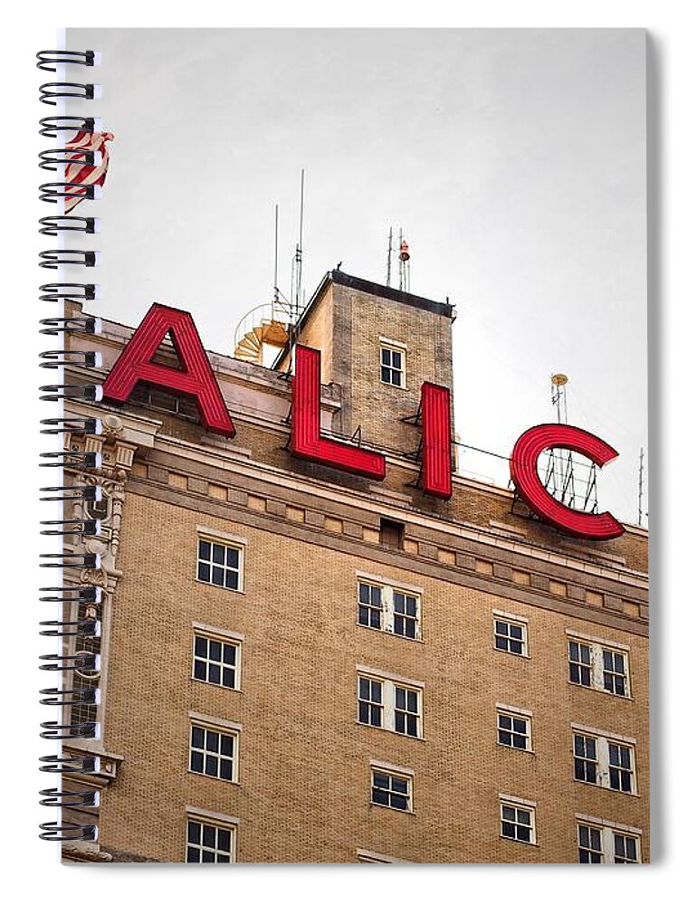 Alico Spiral Notebook featuring the photograph Alico Building Sign by Buck Buchanan