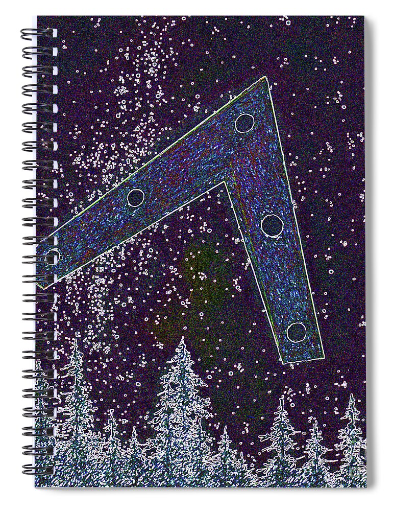  Phoenix Lights Ufo Spiral Notebook featuring the painting Alien Skies UFO by James Williamson