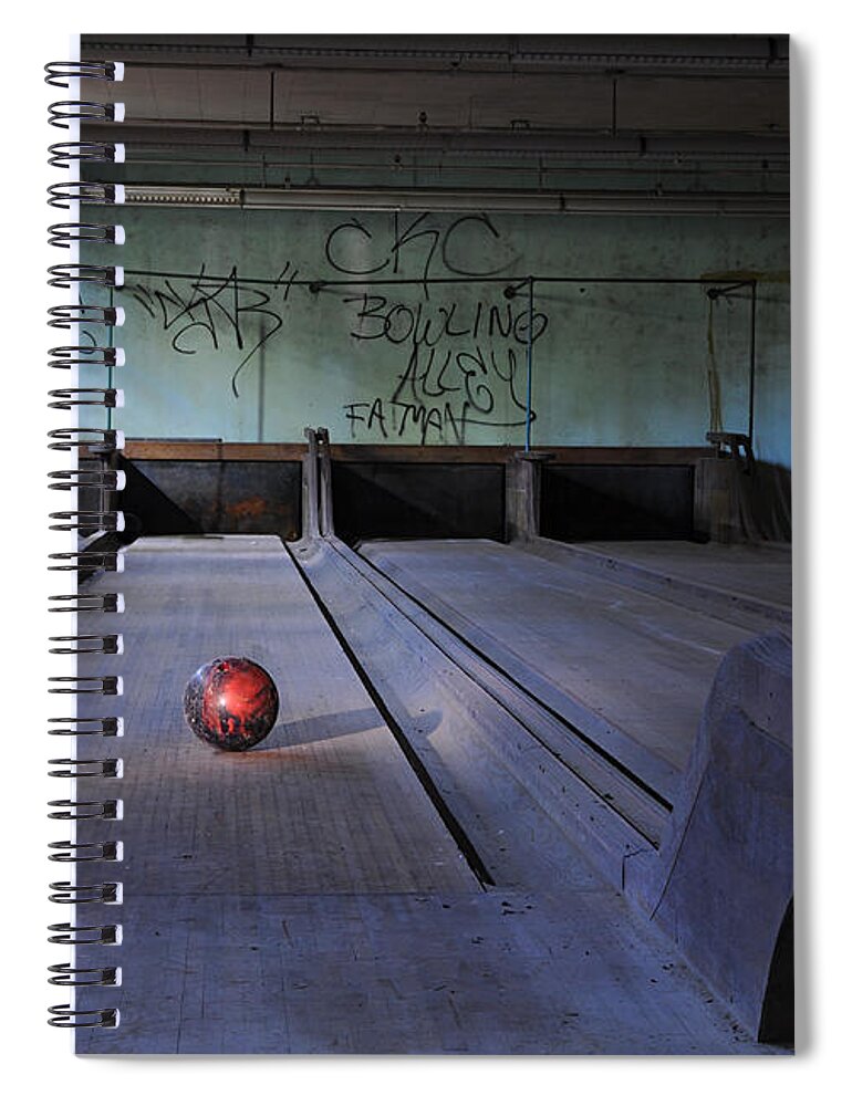 Abandoned Spiral Notebook featuring the photograph All Alone by Luke Moore