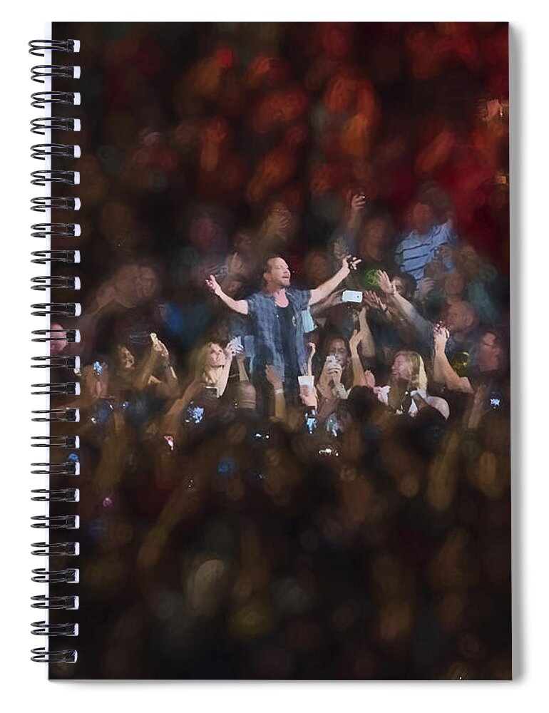 Eddie Spiral Notebook featuring the photograph All Hail Eddie Vedder by Toby McGuire
