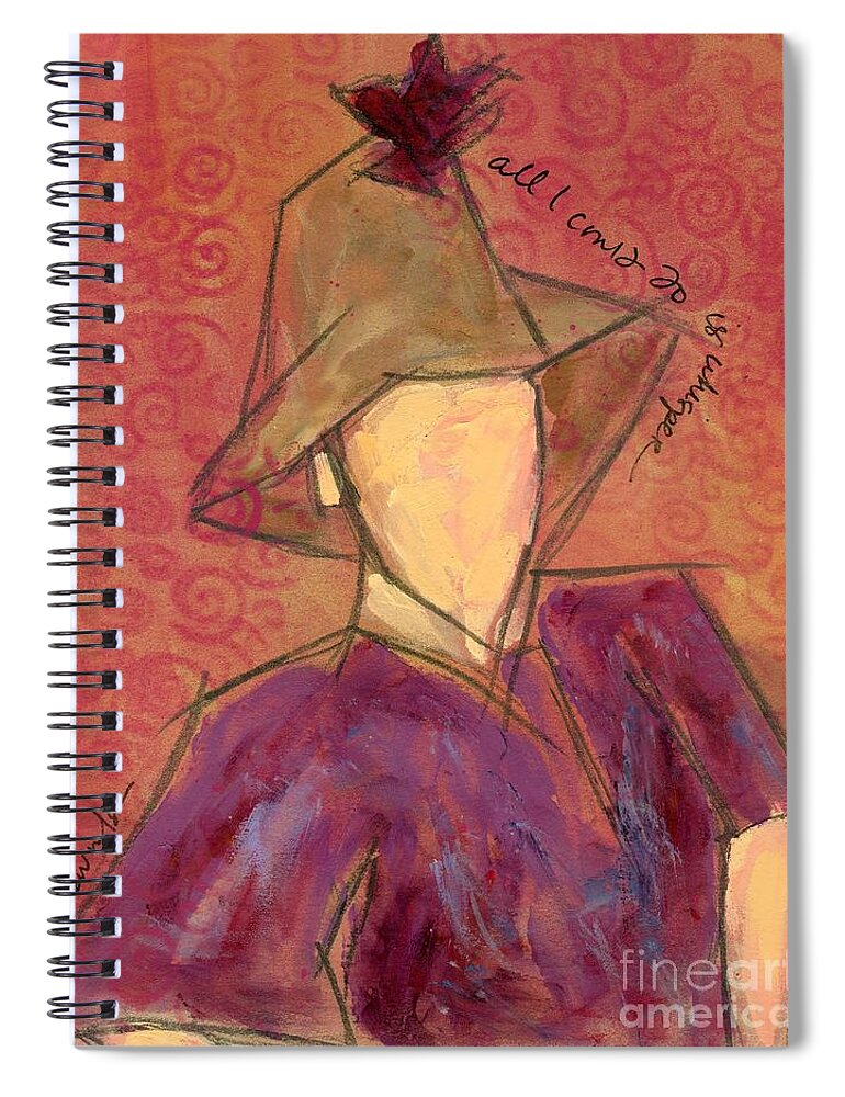 Acrylic Spiral Notebook featuring the painting all I could do is whisper by Hew Wilson