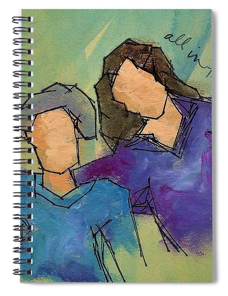 Painting Spiral Notebook featuring the painting All In The Balance by Hew Wilson