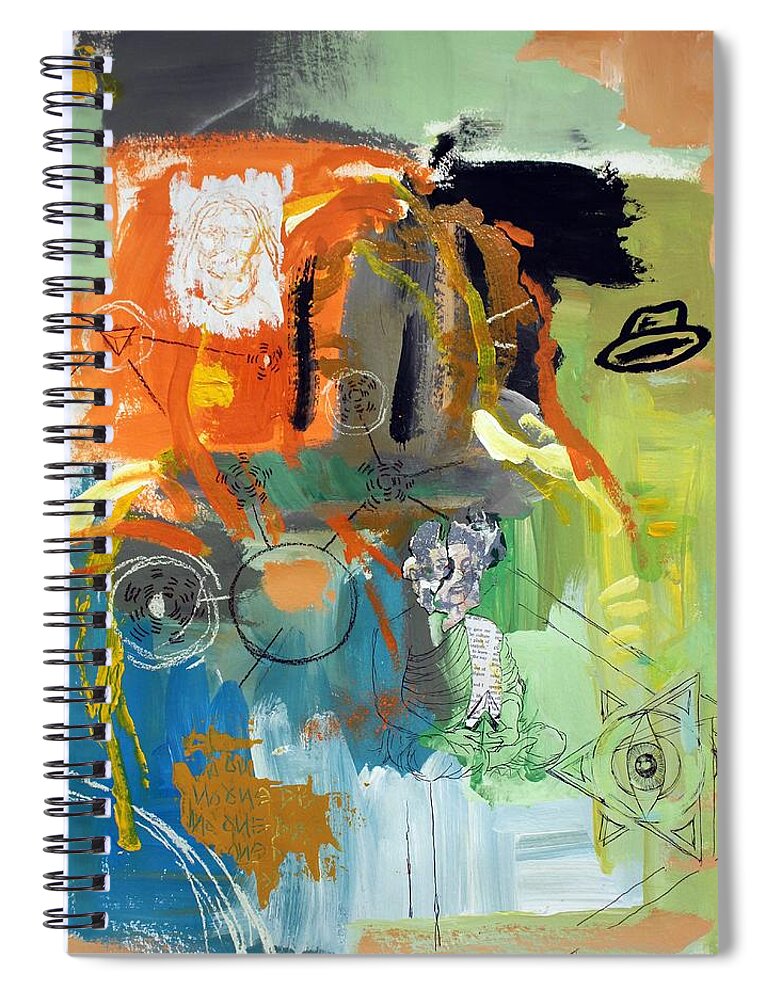 Expressive Spiral Notebook featuring the mixed media All is Nature by Aort Reed