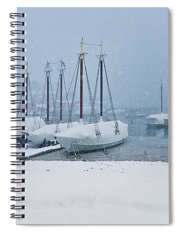 Windjammers Spiral Notebook featuring the photograph All Tucked In by Jeff Cooper