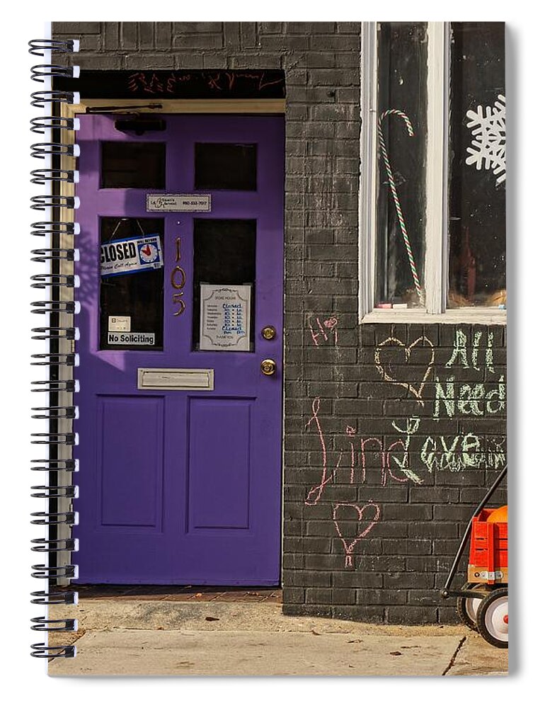  Spiral Notebook featuring the photograph All You Need is Love by Rodney Lee Williams