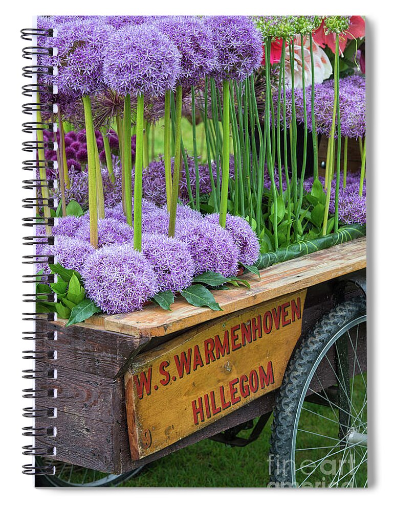 Allium Spiral Notebook featuring the photograph Allium Cart by Tim Gainey