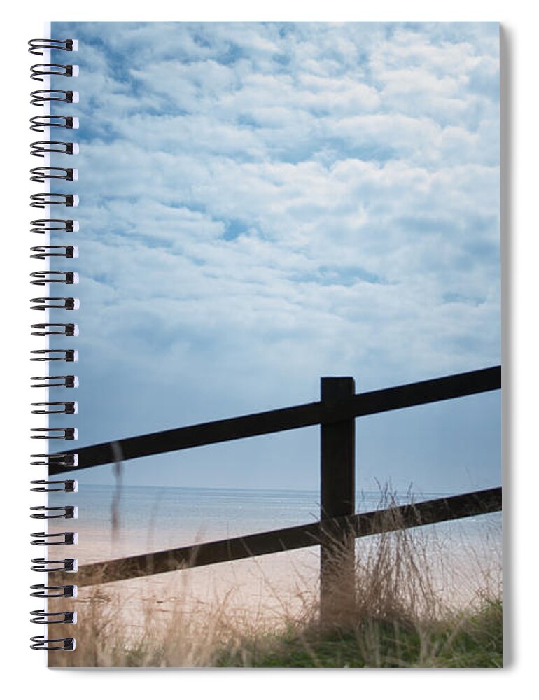 Fence Spiral Notebook featuring the photograph Almost at the Beach by Jan Bickerton