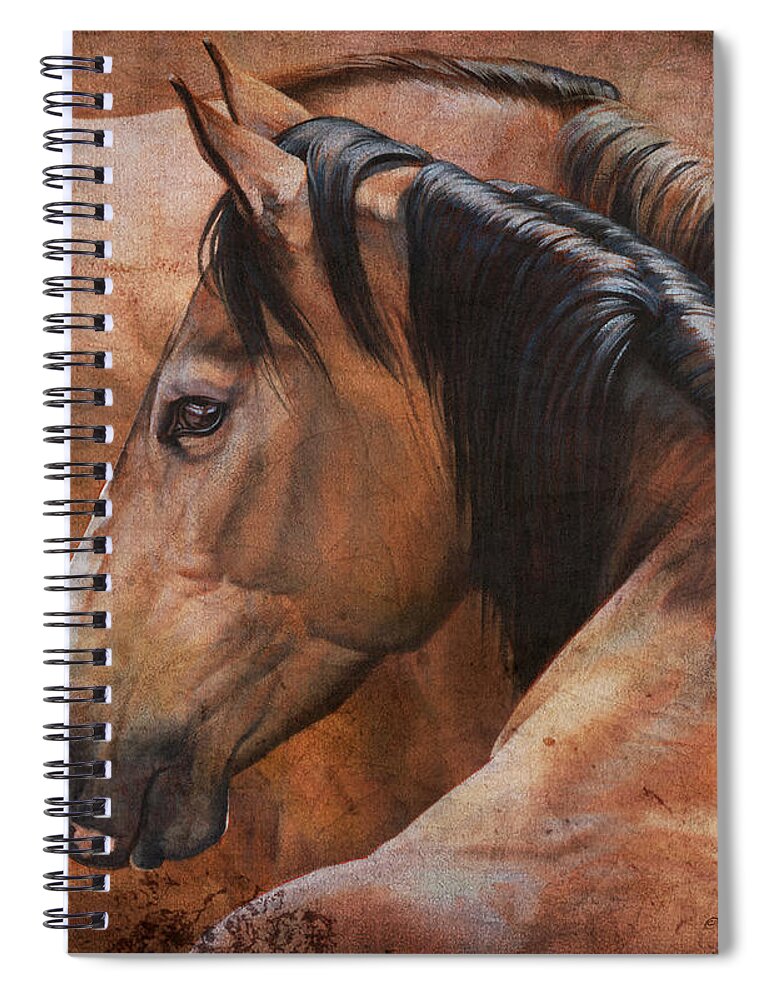 Michelle Grant Spiral Notebook featuring the painting Almost Dun by JQ Licensing