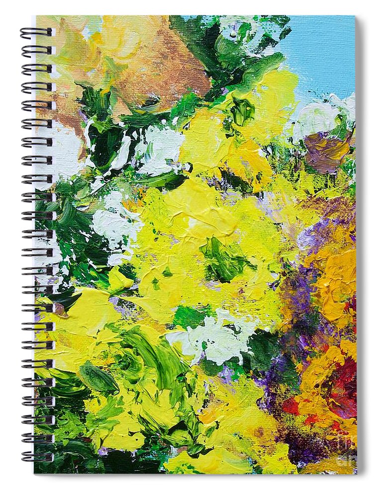 Flowers Spiral Notebook featuring the painting Alnwick Garden by Allan P Friedlander
