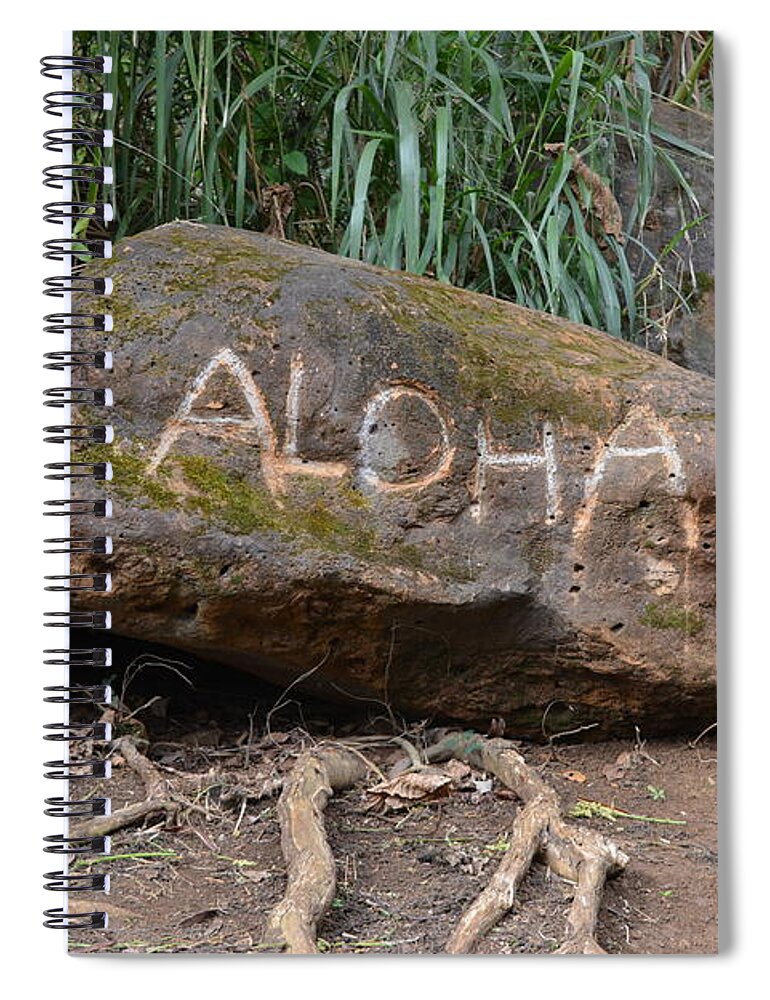 Rock Spiral Notebook featuring the photograph Aloha by Carolyn Mickulas