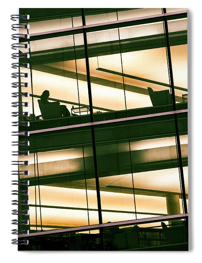 Buildings Spiral Notebook featuring the photograph Alone In The Temple by Steven Milner