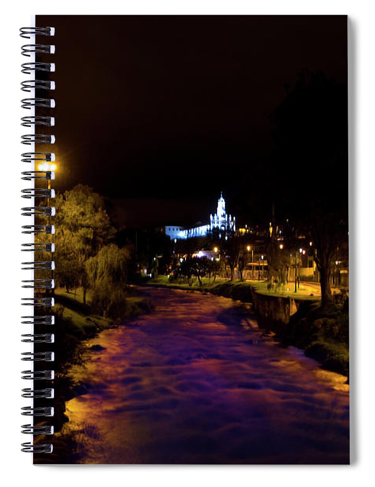 Banks Spiral Notebook featuring the photograph Along The Banks Of The Tomebamba II by Al Bourassa