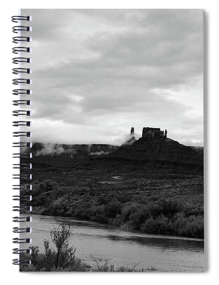 State Route Spiral Notebook featuring the photograph Along The Colorado River Road by Christiane Schulze Art And Photography
