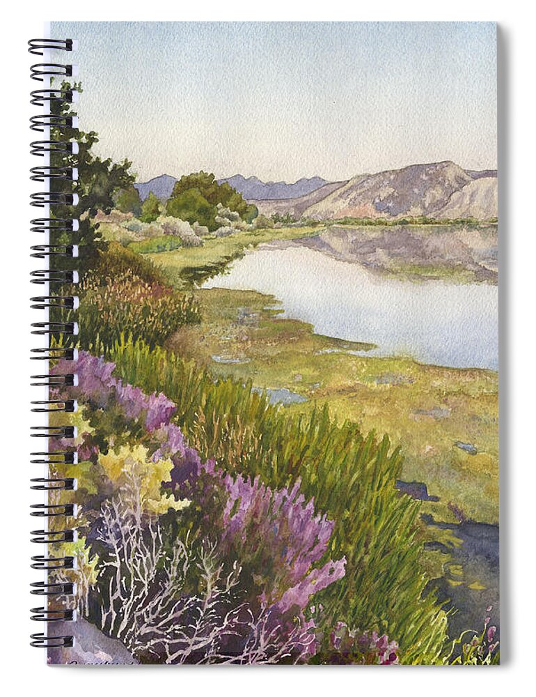 Oregon Trail Painting Spiral Notebook featuring the painting Along the Oregon Trail by Anne Gifford