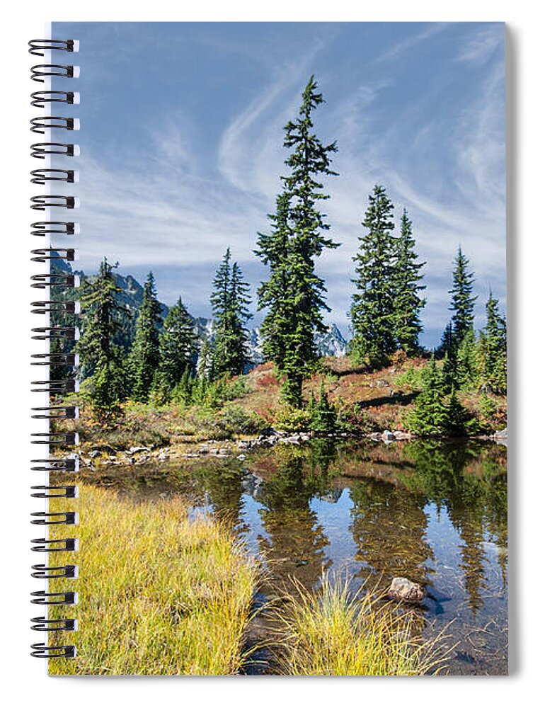 Alpine Spiral Notebook featuring the photograph Alpine Pond in the Fall by Jeff Goulden