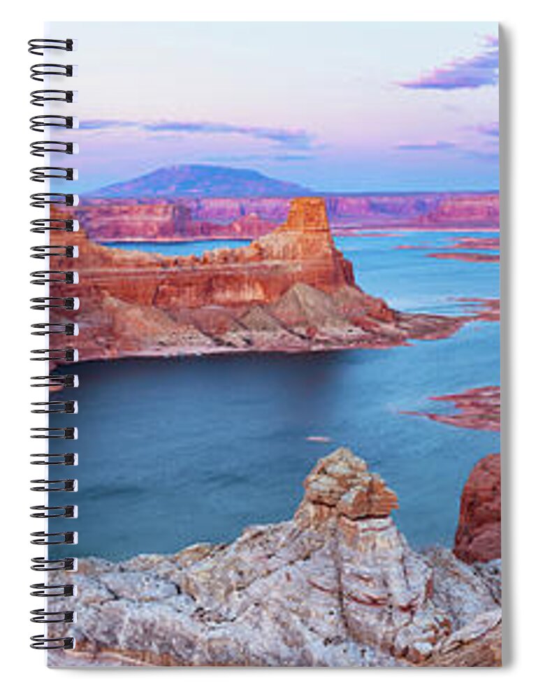 Abstract Spiral Notebook featuring the photograph Alstrom Point by Alex Mironyuk